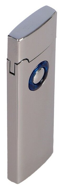 Зажигалка электронная, USB, спираль, 2.5 х 8 см, хром - фотография № 1