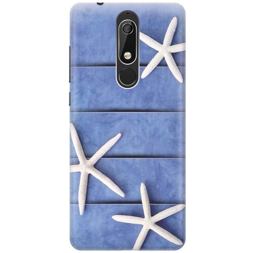 фото Re:pa накладка transparent для nokia 5.1 с принтом "три морские звезды"