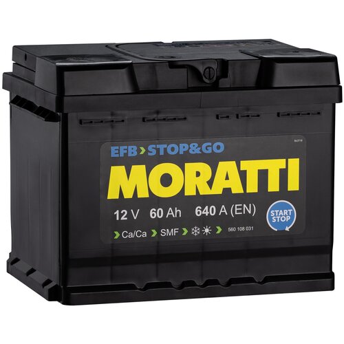 Акб 60 А/Ч О.П. Moratti Efb Ток 640 242 Х 175 Х 190 MORATTI арт. 560108031