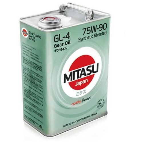 Масло трансмиссионное MITASU GEAR OIL GL-4 75W-90 Полусинтетическое 4л. (MJ443/4)