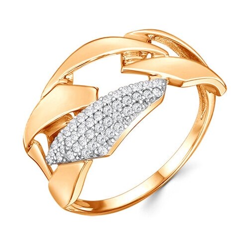 фото Кольцо из серебра с позолотой и фианитами яхонт ювелирный арт. 212260