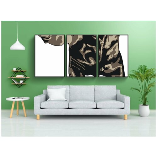 фото Набор модулных постеров для интерьера "голова, собака, домашний питомец" 60x90 см. в тубусе, без рамки lotsprints