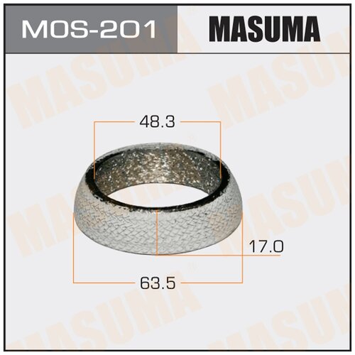 MASUMA MOS201 Кольцо глушителя 48.3 x 63.5 x 17 MASUMA