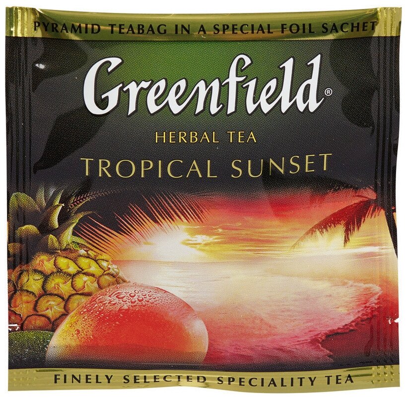 Чай GREENFIELD Tropical Sunset, фруктовый с добавками, 20 шт, пирамидки - фотография № 7
