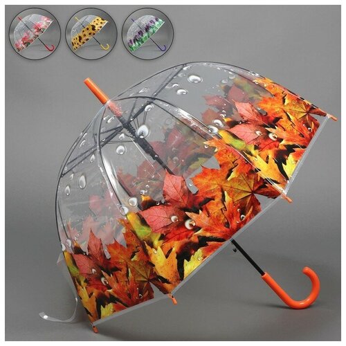 Зонт-трость Noname, полуавтомат, 8 спиц, для женщин, мультиколор