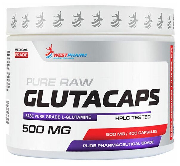 WestPharm GLUTACAPS 400 капсул, 500 мг