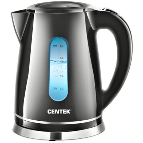 Чайник электрический Centek CT-0043, пластик, 2,0 л, 2200 Вт, подсветка, черный Centek 5257132 .