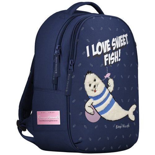 фото Рюкзак эргономичный синий "счастливый белек" bruno visconti