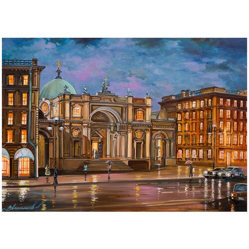 фото Картина маслом "костел польский" васильев русская живопись