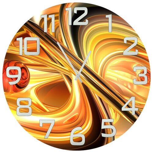 фото Svs настенные часы svs 3501633 черно-золотая абстракция