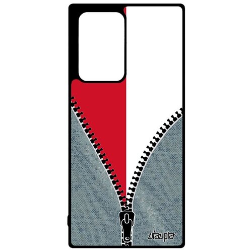 фото Защитный чехол на // galaxy note 20 ultra // "флаг монако на молнии" туризм патриот, utaupia, серый