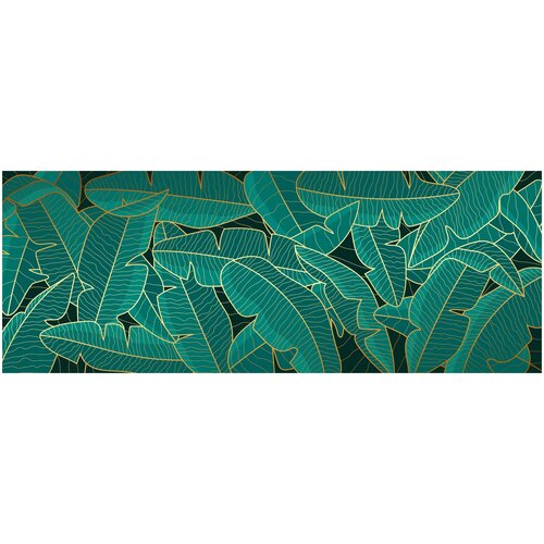 Фотообои Уютная стена Множество банановых листьев 720х270 см Бесшовные Премиум (единым полотном)