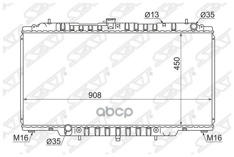 Радиатор Nissan Patrol/Safari Rd28/Td42/Zd30 98-10 Sat арт. NS000Y61-D