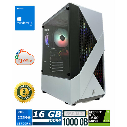 Игровой компьютер Point E7 White (i7 13700F/RAM 16 GB/SSD M2 1 TB/GTX 1660 Super 6 GB/600W/WINDOWS 11)