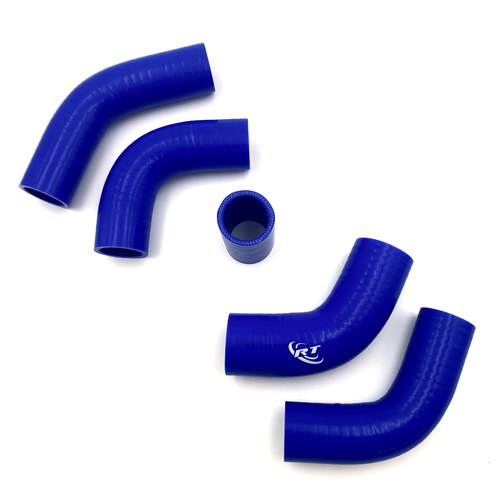 Патрубки системы охлаждения радиатора ГАЗель 3303 дв. 405 Евро-2 (5 шт) армированный силикон синий / РусТех