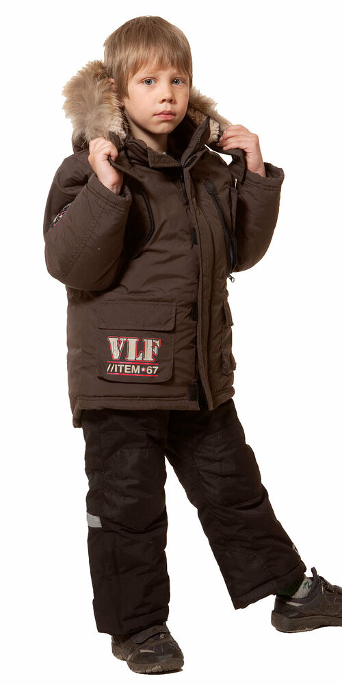 Куртка Velfi, размер 122, коричневый
