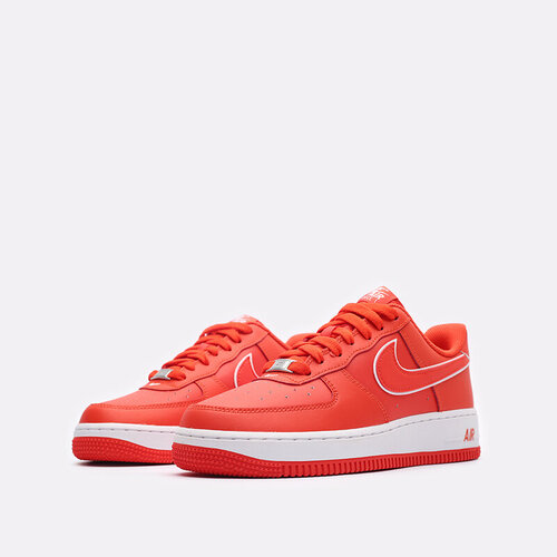 Кроссовки NIKE Air Force 1 '07 Low, размер 9US, белый, красный