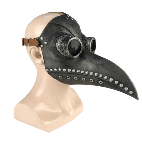Маска карнавальная / чумной доктор / маска чумного доктора на хэллоуин Halloween черная маска чумного доктора 13545