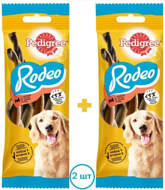 Лакомство для собак , Pedigree, Rodeo, 2шт по 70гр