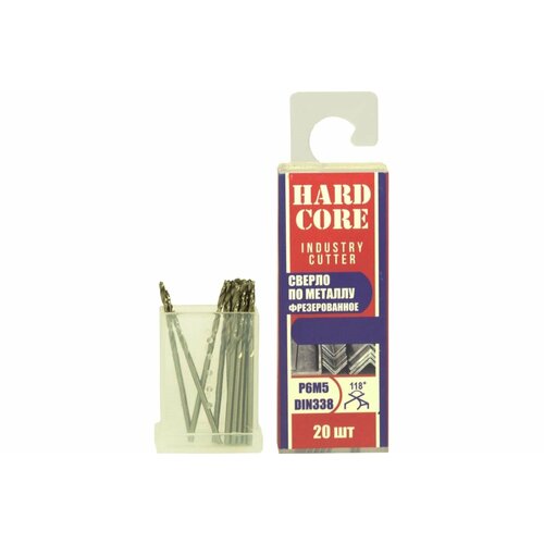 Сверло ПО металлу фрез 2.0Х49ММ УП 20ШТ HARDCORE