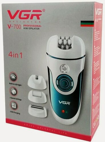 Изображение товара Женский эпилятор/4 в 1/Электробритва женская/Женский триммер/Пемза для ног Эпилятор (4 в 1) V-700