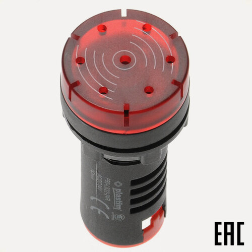 Изображение товара Зуммер PB0-LB22-24R красный 24В AC/DC прерывистый звук + переменное свечение IP65 Plastim