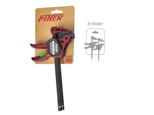 Быстрозажимная струбцина Piher Quick-Micro 10*5.5см 250N 25кг 2шт