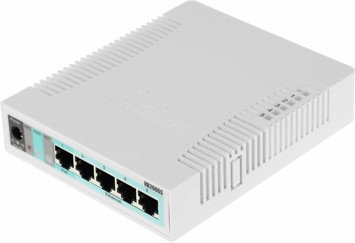 Коммутатор RB260GS CSS106-5G-1S (L2) 5x1Гбит/с 1SFP