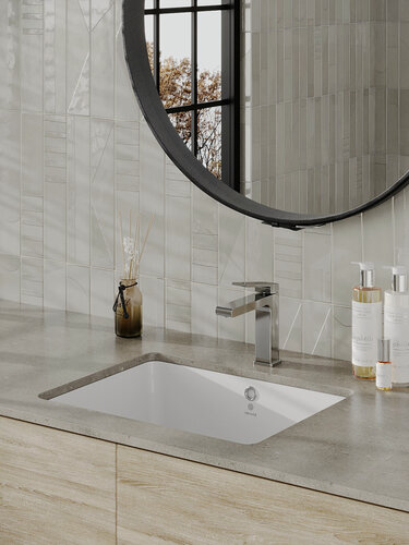 Изображение товара Раковина встраиваемая снизу Orange B02-500W санфарфор, белый глянец