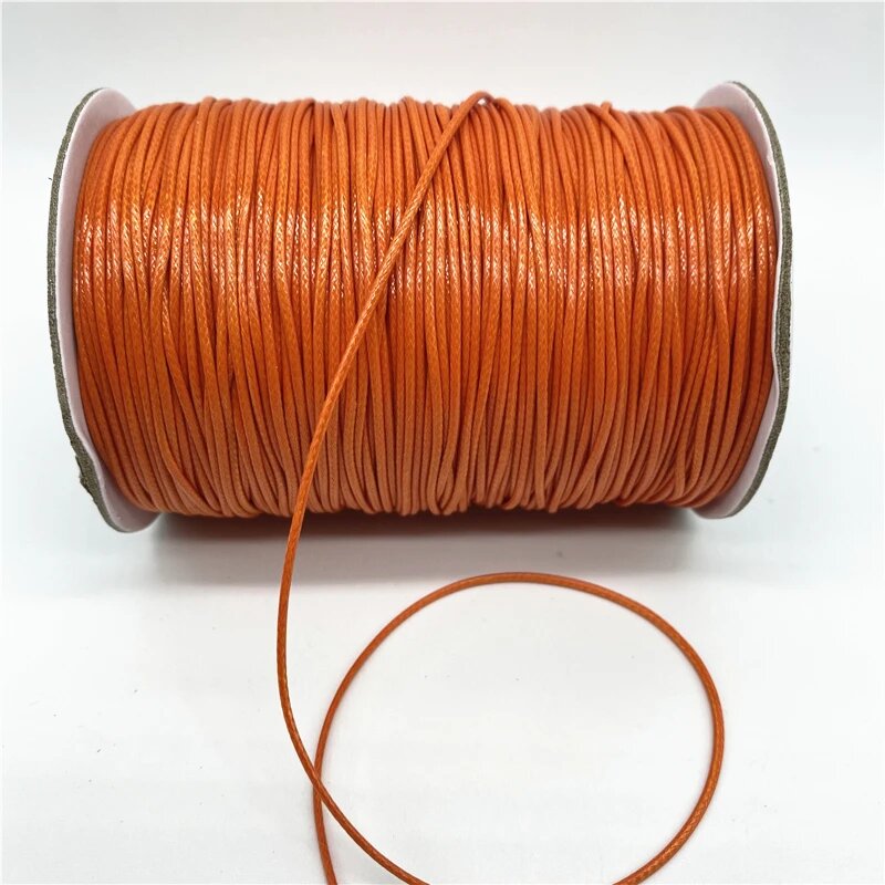 Вощеный хлопковый шнур CyanRafts 05 мм 08 мм 1 мм 15 мм 2 мм 0.8mm x 10yards Оранжевый