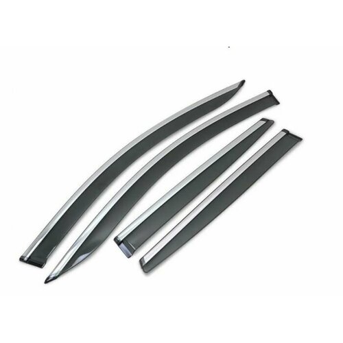 Дефлекторы окон 4 части, с нержавеющими молдингами EXEED TXL 2022-н. в.