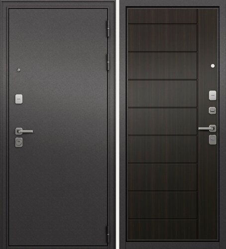 Изображение товара Дверь входная металлическая траст масс 136 Шоколад букле-Ларче шоколад, мат. хром кв. 960 левая