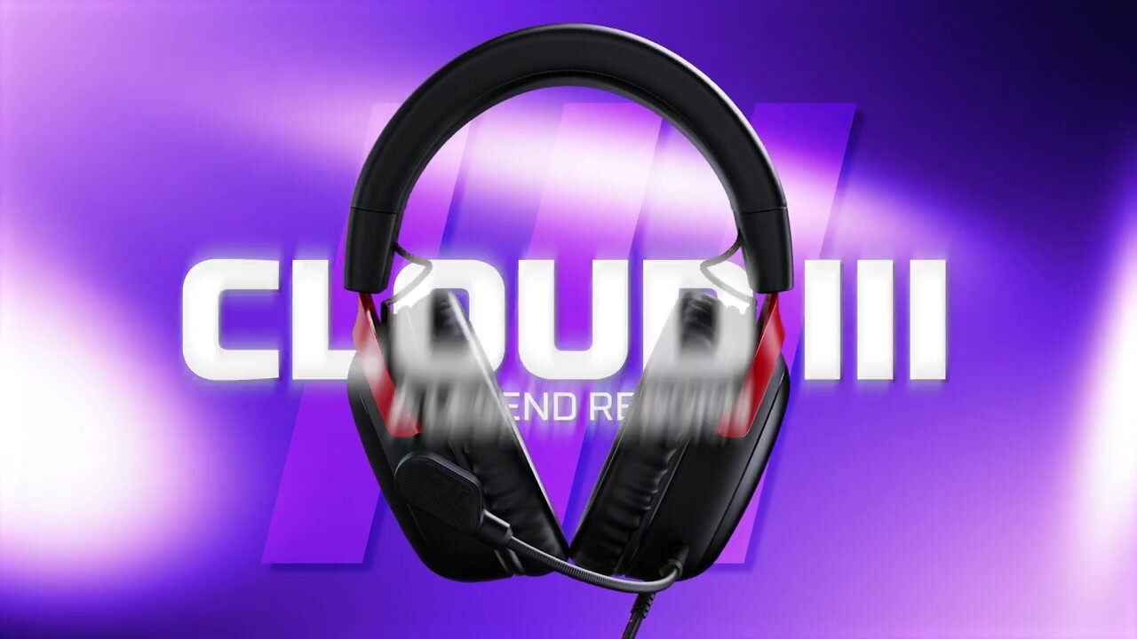 Наушники HyperX Cloud III, 21000 Гц, проводные, накладные, с регулировкой громкости, 727A9AA, красный — фото 1