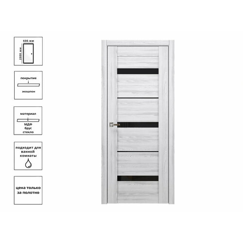 Межкомнатная дверь Дера Tandem 3-ЛЧ МДФ Экошпон распашная 60x200 см 4795₽