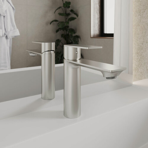 Изображение товара Смеситель для раковины и умывальника Milardo Maze MAZBN00M01 сатин, нержавеющая сталь