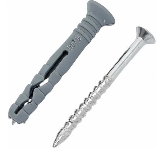 Дюбель-гвоздь Gigant 6x40 потайная манжета полипропилен 500 шт 123853