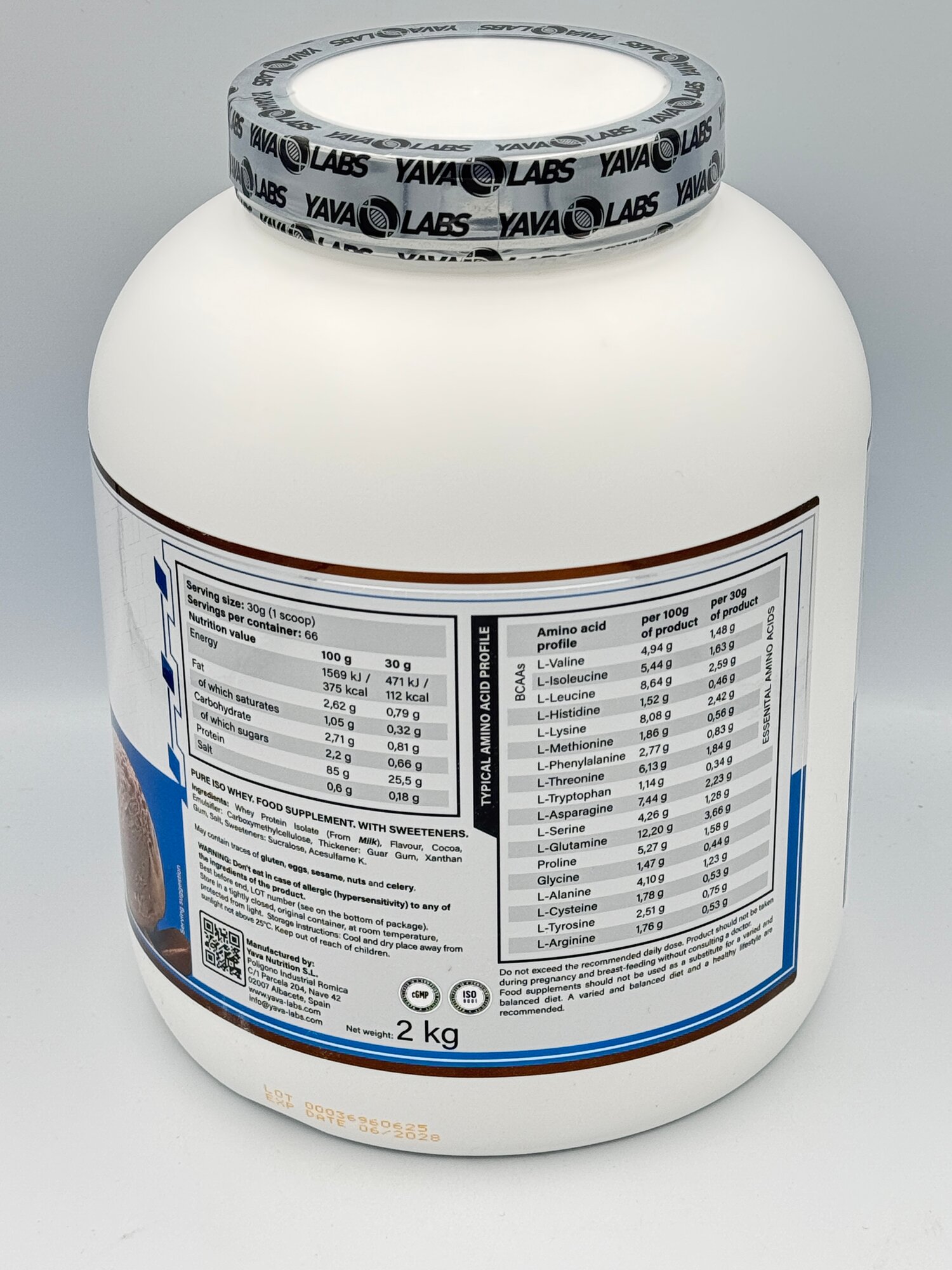 Yava Labs Isolate 2kg Chocolate ice cream протеин Изолаят шоколад вкус — фото 1