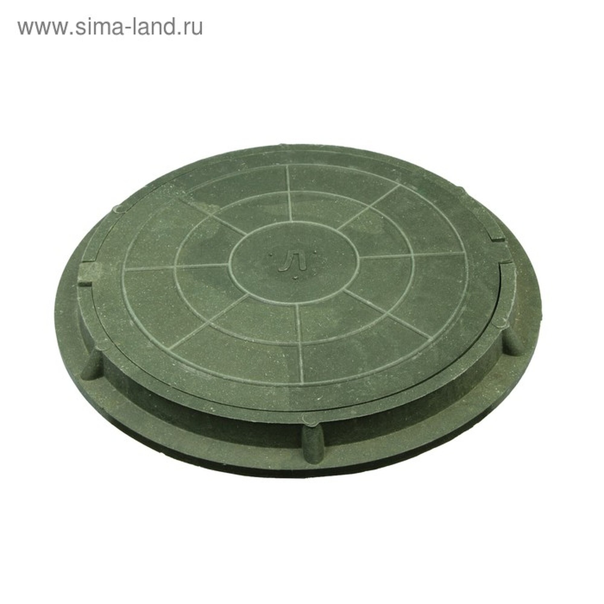 Люк полимерный Сима-ленд легкий 30 кН нагрузка до 3 т зеленый