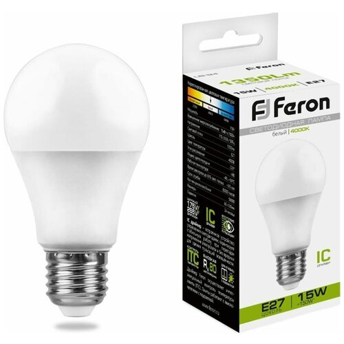 Feron Лампа светодиодная Feron LB-94 Шар E27 15W 4000K 25629