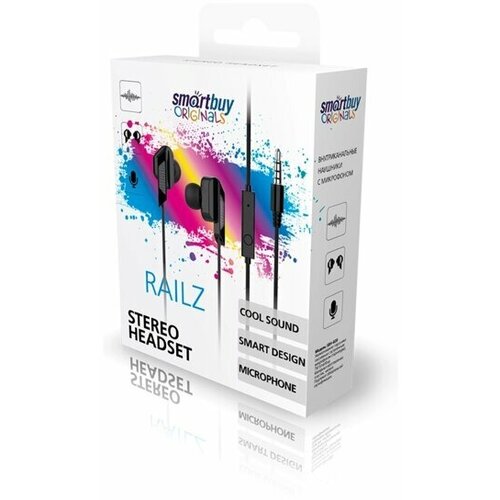 Гарнитура мобильная SmartBuy RAILZ микрофон кнопка принятия вызова белсер SBH-02050 40000₽