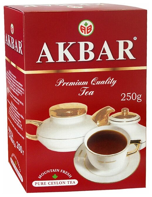 Чай черный Akbar Mountain Fresh крупный лист 250 г - фотография № 1