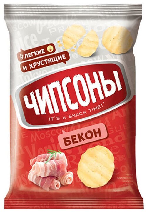 Чипсоны, чипсы со вкусом бекона, 40 г