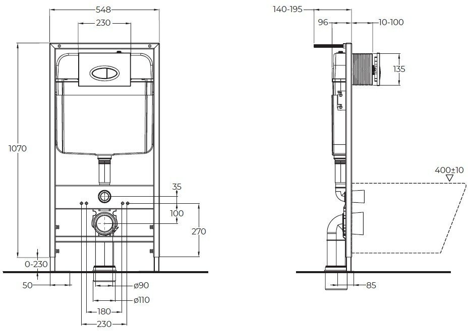 Инсталляция для унитаза BelBagno BB026 - фото №7