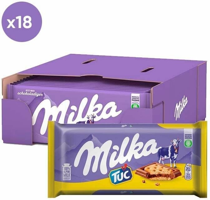 Milka TUC 87 грамм Упаковка 18 шт - фотография № 1