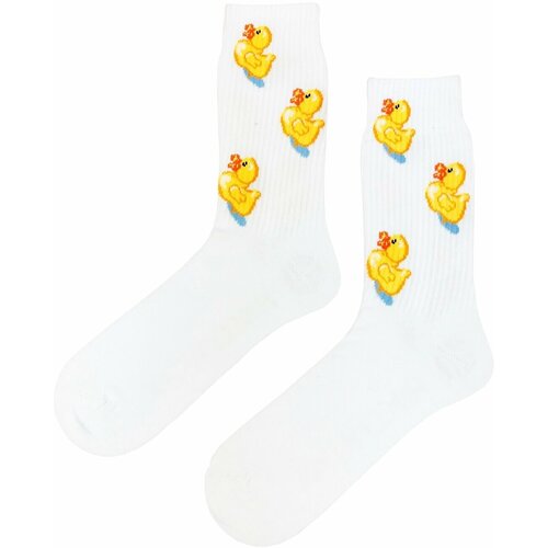 Носки , размер 41, желтый, белый