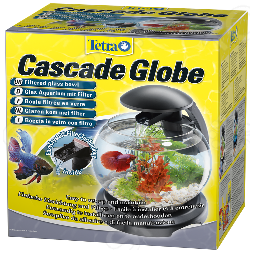 Аквариум Tetra Cascade Globe круглый, черный (6.8 л) - фотография № 2