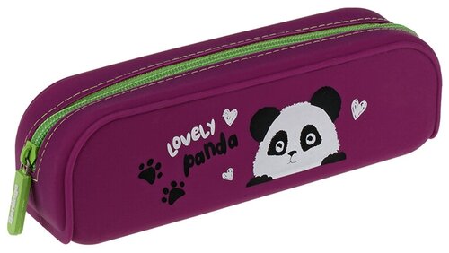 Berlingo Пенал Lovely panda (PM07304), фиолетовый