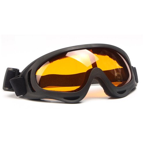 Очки спортивные горнолыжные / Горнолыжная маска / Защитные очки для сноуборда, мототехники и снегохода, стекло оранжевое