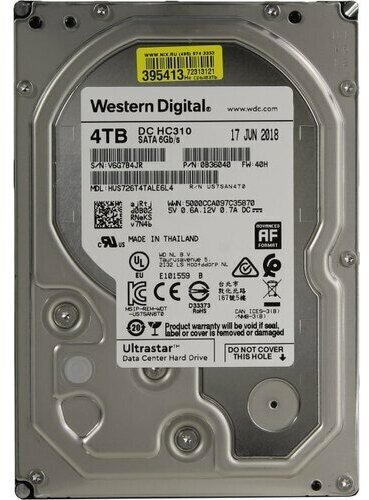 Жесткий диск Western digital Ultrastar DC HC310 4 Тб HUS726T4TALE6L4