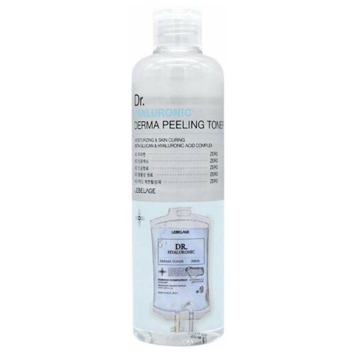 Lebelage Увлажняющий тонер с гиалуроновой кислотой Dr. Hyaluronic Derma Peeling Toner, 310 мл lebelage увлажняющий тонер с гиалуроновой кислотой dr hyaluronic derma peeling toner 310 мл